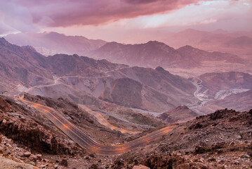 Fototapeta na wymiar Beautiful landscape of Taif city, Saudi Arabia