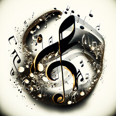 background with treble clef