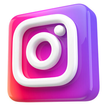 3d Icon Instagram Social Media With Generative AI