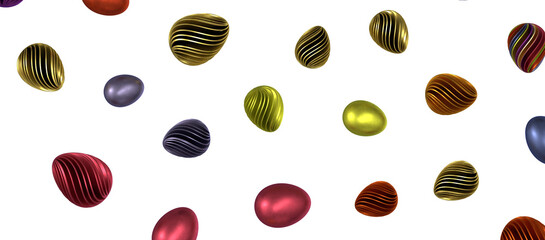 Colorful handmade easter eggs