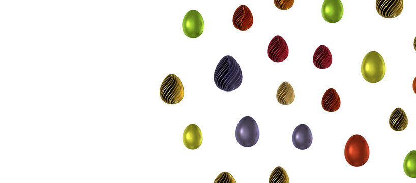 Colorful handmade easter eggs