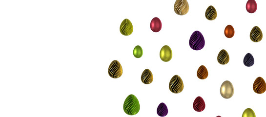 Vintage colorful easter eggs