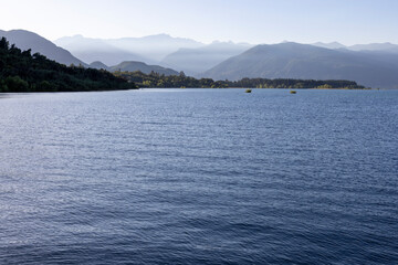Beautiful Colbun lake in Maule, Chile 