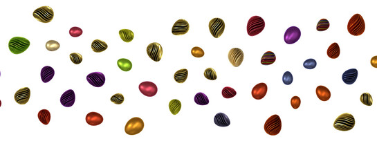 Easter colorful eggs isolated