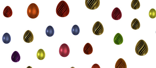 Easter colorful eggs isolated