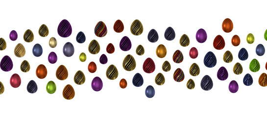 Easter colorful eggs isolated
