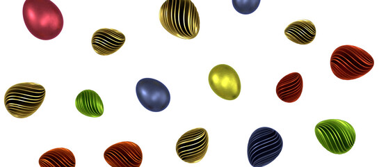 Easter colorful eggs isolated
