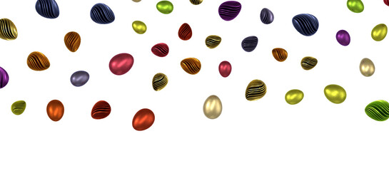 Easter colorful eggs isolated