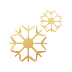 Snowflake decoration 3d rendering illustration