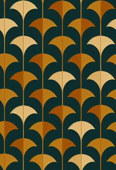 Retro Japanese wallpaper design Generative AI