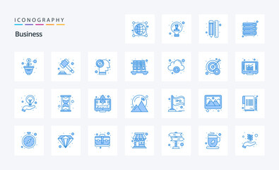 25 Business Blue icon pack