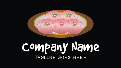 Dango Wagashi Traditional Asian Food Vector Art Illustration Logo Template