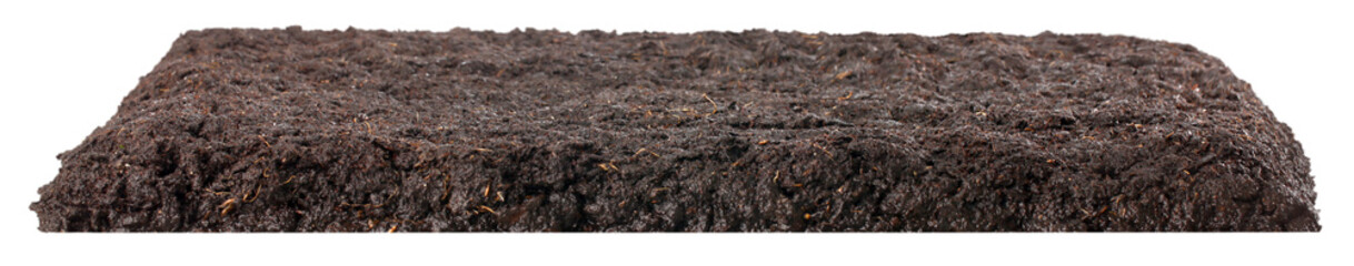 Brown dirty fertile loam for the soil