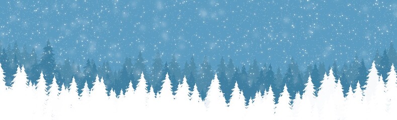 Fototapeta na wymiar Abstract background with christmas tree and snowflakes on blue color background , illustration for concept design