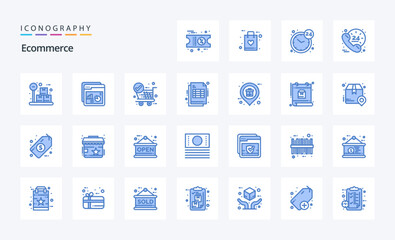 25 Ecommerce Blue icon pack