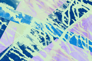 Close-up of an abstract pattern on a multi-colored background