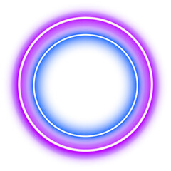 Neon Blue Purple Circle PNG