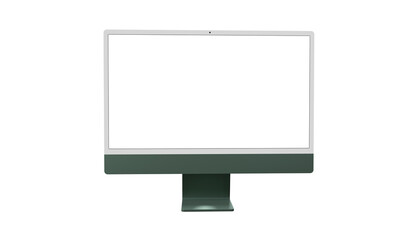 computer monitor with white blank screen