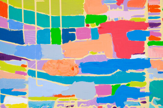 Close-up of an abstract pattern on a multi-colored background