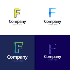 Letter F Big Logo Pack Design Creative Modern logos design for your business