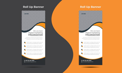 Business Roll up Banner design template