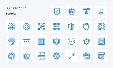 25 Security Blue icon pack