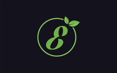 Fresh nature leaf and healthy logo design with the letter and alphabets. Green leaf and eco logo icon design 