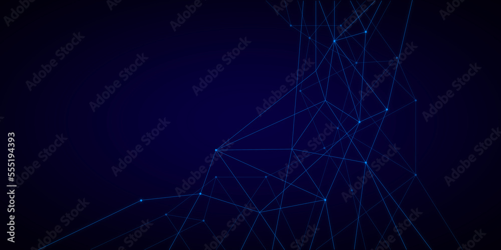 Poster Abstract data network for digital technology background and copy space frame design.