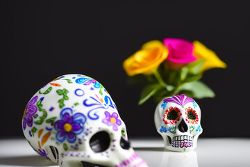 Traditional mexican culture day of the dead concept. Dia De Los Muertos Celebration.