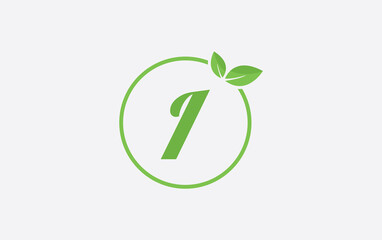 Fresh nature leaf and healthy logo design with the letter and alphabets. Green leaf and eco logo icon design 