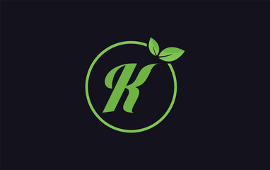 Fresh nature leaf and healthy logo design with the letter and alphabets. Green leaf and eco logo icon design 