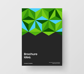 Fresh mosaic pattern brochure concept. Multicolored front page vector design illustration.