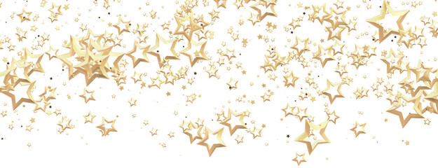 stars. Confetti celebration, Falling golden abstract decoration for party, birthday celebrate,