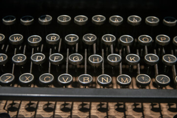 Close Up Typing Machine Royal At Amsterdam The Netherlands 30-8-2021