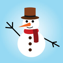 Chistmas icon art vector and illustration. Vector of christmas thing, snowman.