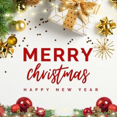 Merry christmas and happy new year 2023 instagram flyer