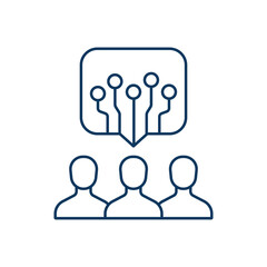 Digitization line universal icon ui ux element sign.