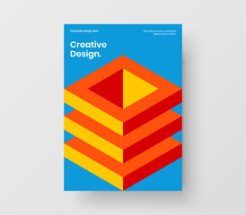 Trendy book cover design vector concept. Modern mosaic hexagons postcard illustration.