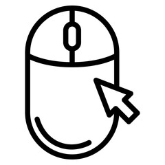 computer mouse with mouse cursor line 