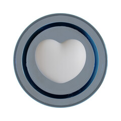 3d heart love coin illustration