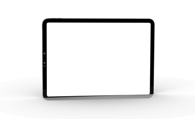 Photo Black tablet computer with blank 3d