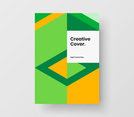 Abstract geometric hexagons corporate identity illustration. Minimalistic magazine cover A4 design vector template.