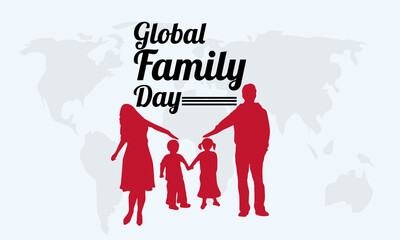  global family day template vector illustration