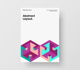Fototapeta premium Trendy company cover A4 design vector template. Modern geometric shapes poster concept.