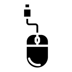 USB computer mouse glyph 