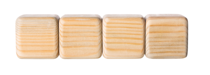 Geometry square shape of wood blocks