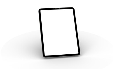 Photo Black tablet computer with blank 3d
