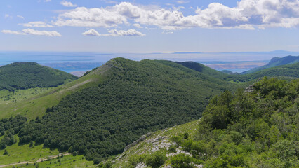 Tranquil view of Velebit Mountain range, Veliki Papratnjak, Croatia