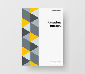 Multicolored corporate identity A4 design vector template. Original mosaic shapes cover concept.