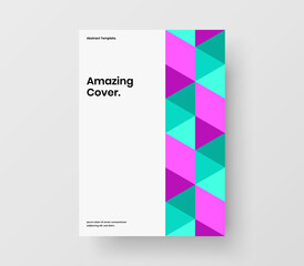 Amazing company cover vector design concept. Unique mosaic tiles poster illustration.